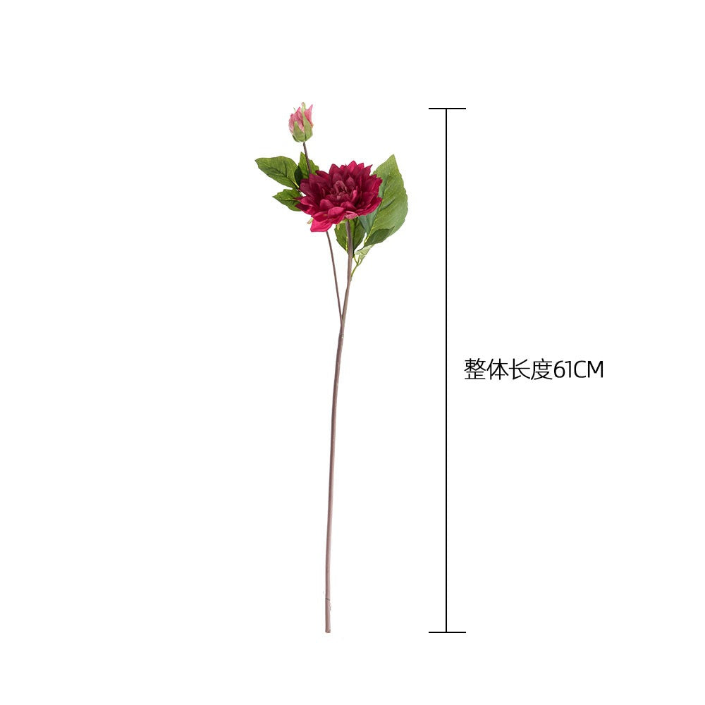 Realistic Single Stem Dahlia Artificial Flower - Perfect for Weddings, Home Decor, and Special Events | MW40356