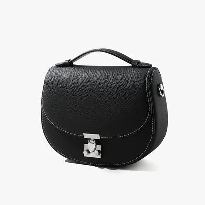 Spring Collection Genuine Leather Women's Handbag Minimalist Cowhide Tote with Unique Design Versatile Crossbody Bag for Commuting and Everyday Use