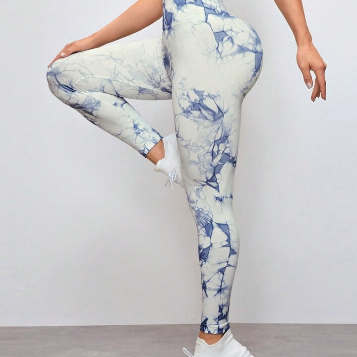 High Quality Tie Dye Seamless Yoga Pants High Waist Peach Butt Fitness Leggings for Comfort and Style