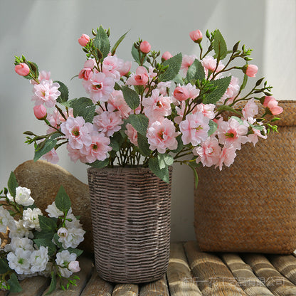 Romantic Minimalist Floral Arrangement with Camellia Silk Flowers for Home Décor - Perfect Dining Table Centerpiece and Timeless Decoration