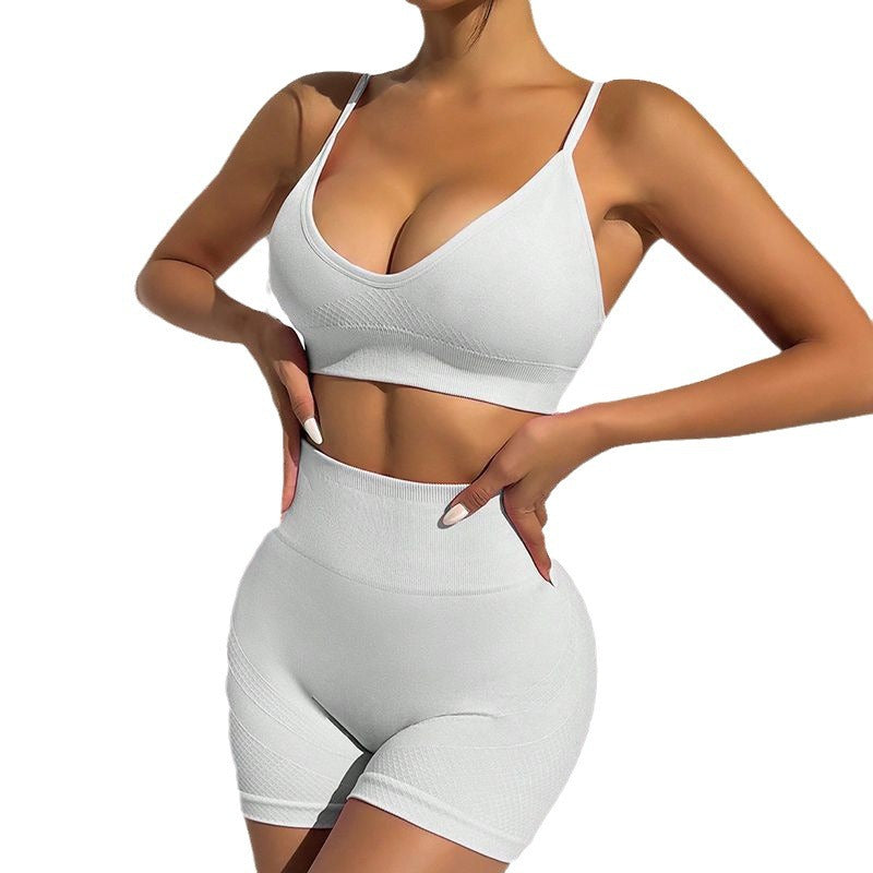 Seamless High Waisted Yoga Set with Cross Back Bra Enhance Your Curves Comfort for Peach Butt Lift