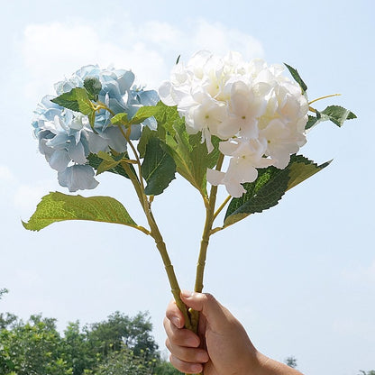 Single Stem California Hydrangea Faux Floral Decoration - Perfect for Home Decor, Weddings, and Special Occasions