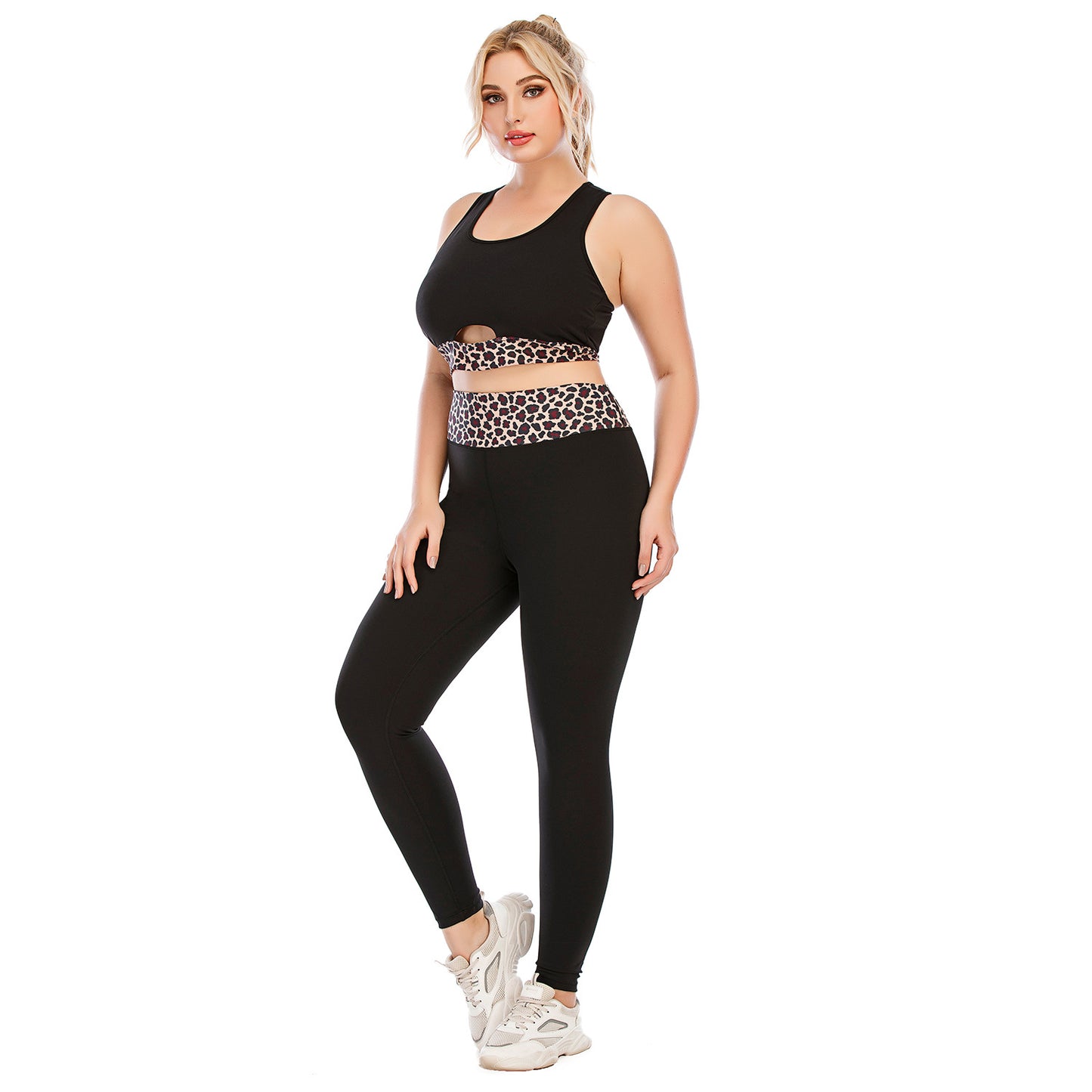 Plus Size Gym Outfit Set High Performance Yoga Clothes with Supportive Sports Bra and Leggings for Comfort and Flexibility