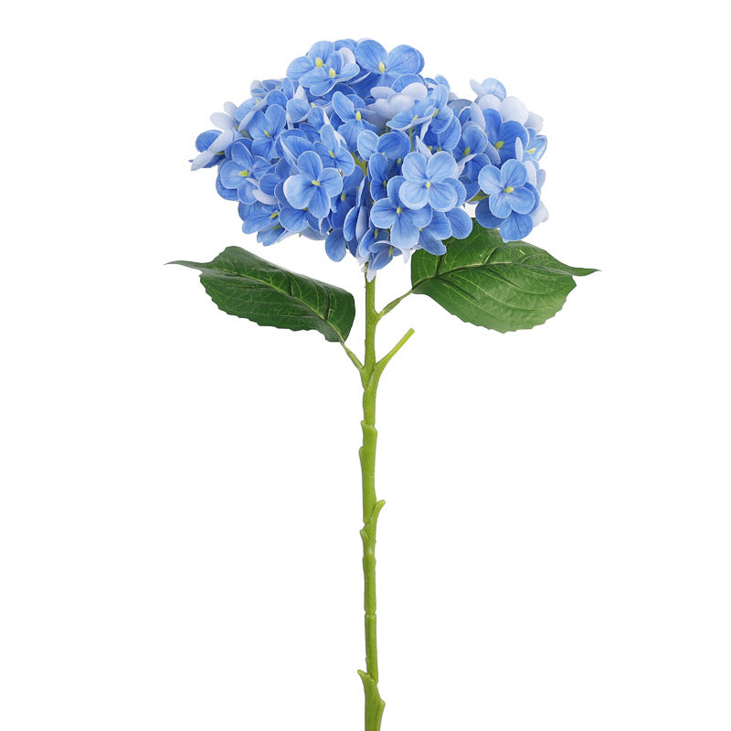 Realistic Touch Hydrangea Branch Soft Rubber Decorative Faux Flowers for Elegant Home and Wedding Décor