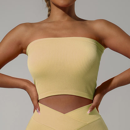 High Elastic Seamless Strapless Bra Breathable One Piece Crop Top for Comfort and Coverage for Sports and Everyday Wear