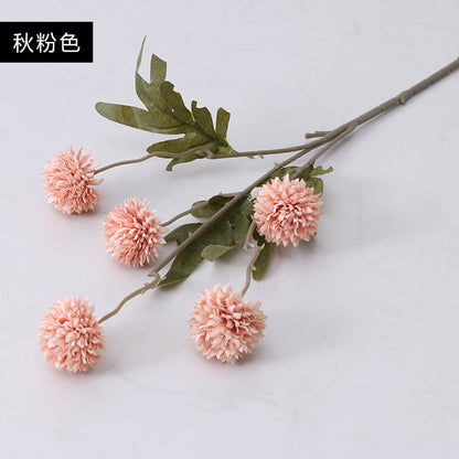 Lifelike Dandelion and Onion Ball Chrysanthemum Home Décor - Perfect for Bedrooms, Living Rooms, and Wedding Decorations with Realistic Silk Flowers