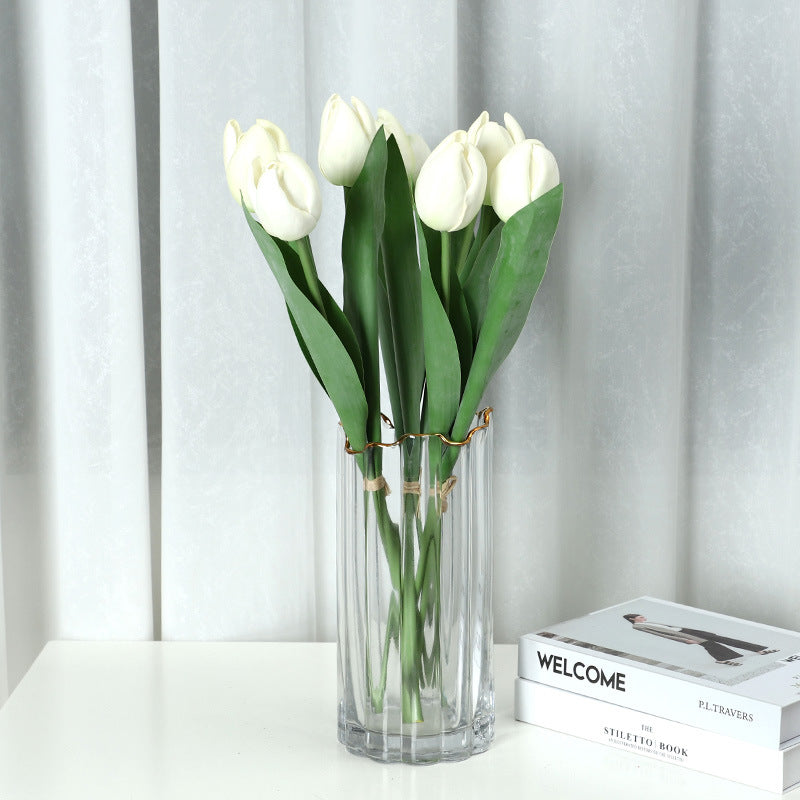 Set of 3 Realistic Fake Tulips | Hotel & Home Decor | Elegant Artificial Floral Arrangements for a Touch of Beauty