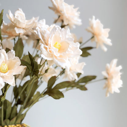 Elegant European-Style Wedding Peony Bouquet – Realistic Faux Flower Arrangement for Home Decor featuring Western Roses and Luxurious Peonies