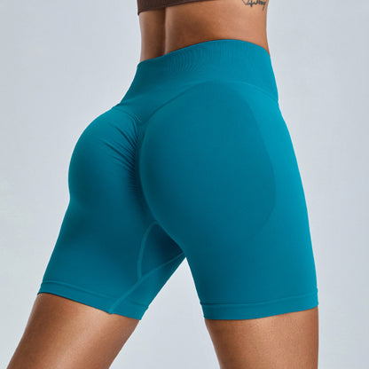 Seamless High Waisted Women's Yoga Shorts Quick Dry Peach Fitness Pants for Comfort and Flexibility