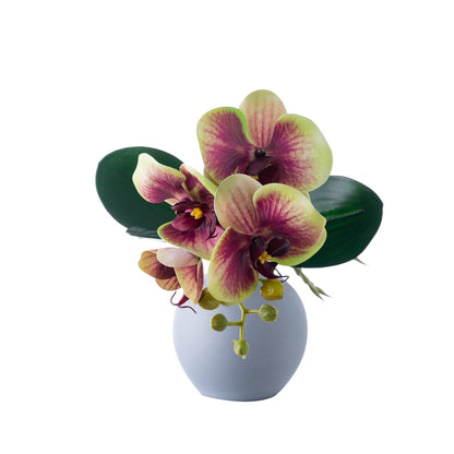 Luxurious Short-Stemmed Soft Tape Mini Orchid - Stunning Faux Flowers for Home Decor and Weddings - Perfect for Lasting Beauty