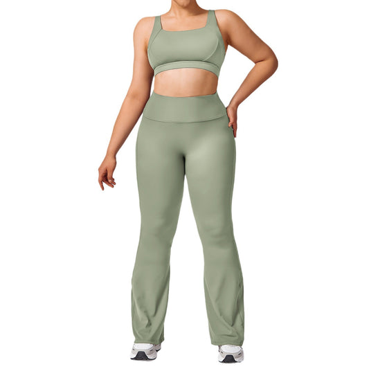 Plus Size Quick Dry Yoga Set for Women Comfortable and Fitness Outfit for Pilates Running and Gym Workouts Model 8047