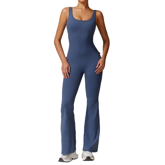 Versatile Multi Pocket Yoga Jumpsuit All in One Activewear for Enhanced Comfort and Flexibility Style 8902