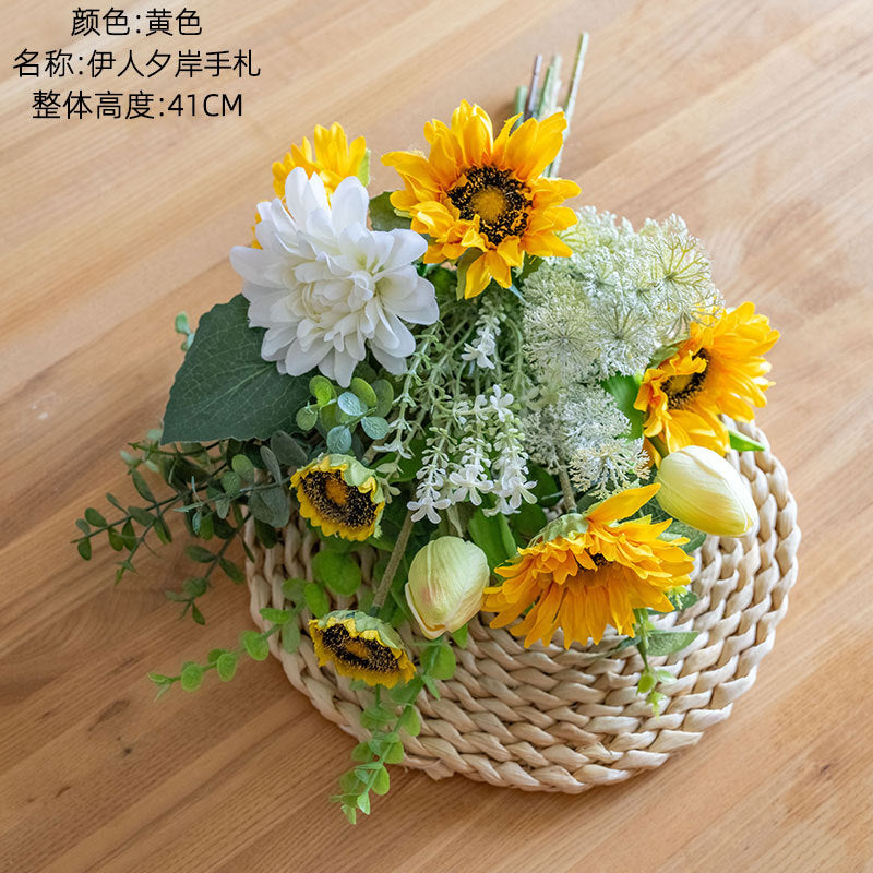 Elegant Artificial Flower Bouquet for Home Decor - Perfect for Weddings, Wall Art, and Decorative Accents - CF01437