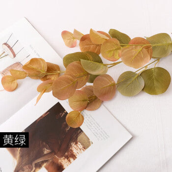 Realistic Eucalyptus Leaves and Apple Leaf Stem – Perfect for Wedding Decor, Floral Arrangements, and Home Greenery Accent