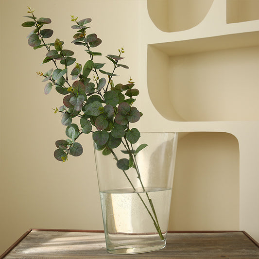 Realistic Eucalyptus Leaf Single Stem - Stylish Nordic Indoor Home Décor Accent, Perfect for Photography Props and Unique Floral Arrangements