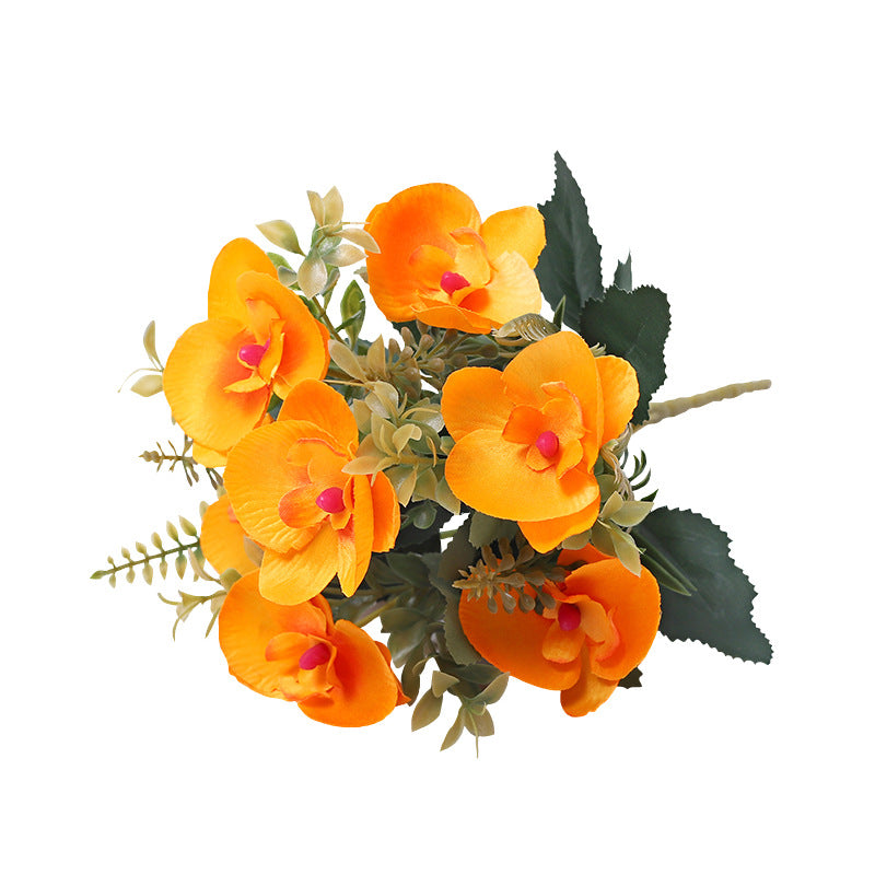 Vibrant Faux Autumn Orchid Flowers – Stunning Decorative Arrangements for Home Decor, Weddings, and Photography Props