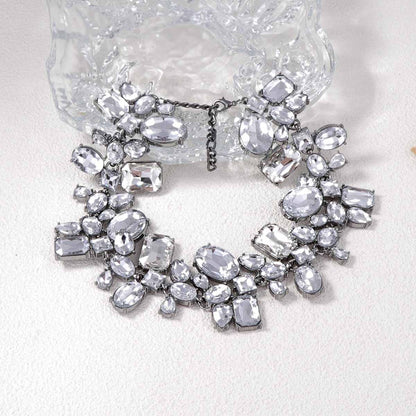 Stunning Irregular Geometric Rhinestone Choker Necklace – Luxurious, Statement-Making Crystal Accessory Perfect for Elegant Parties & Versatile Everyday Wear
