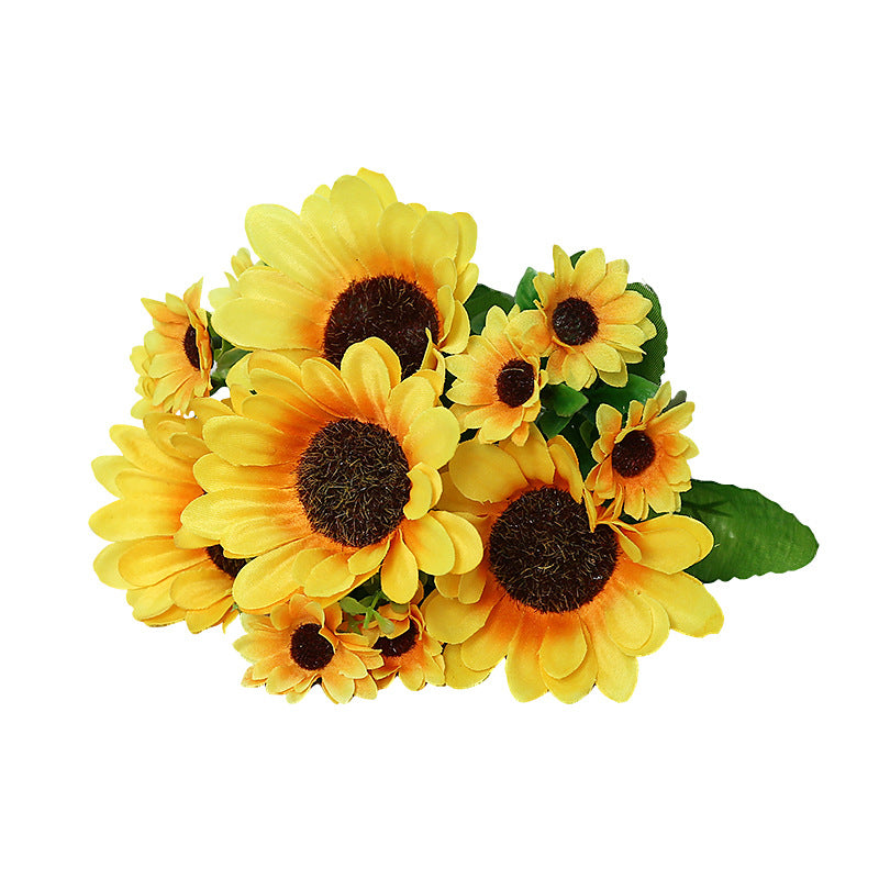 Realistic Sunflower Fake Flowers for Home Décor | Vibrant Silk Sunflowers Perfect for Arrangements and Props