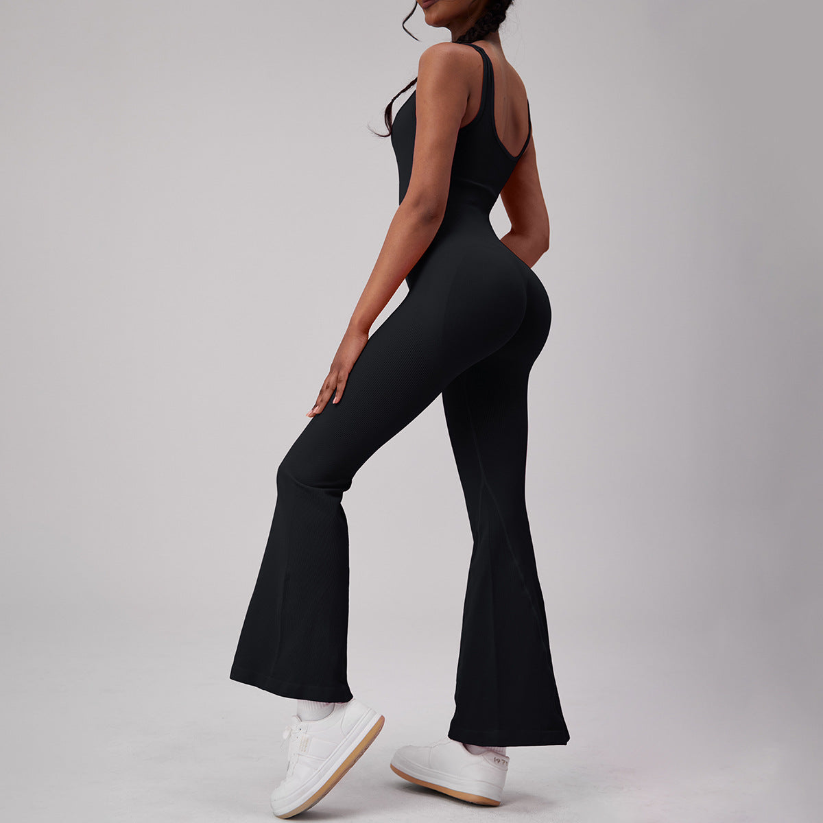 High Performance Yoga Jumpsuit for Women Fitness Bodysuit with Flattering Bootcut Design Butt Lifting Support and Breathable Stretch Fabric