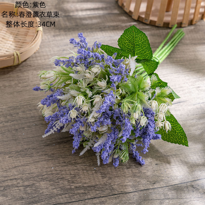 Stunning Lavendar Bouquet - INS-Style Artificial Flowers for Home Decor & Wedding Celebrations | MW81109 - Perfect for Year-Round Beauty and All Occasions