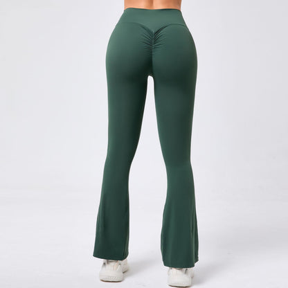 High Waisted Wide Leg Yoga Pants for Women Flattering Bootcut Design Butt Lifting for Dance Gym Workouts Style 9190