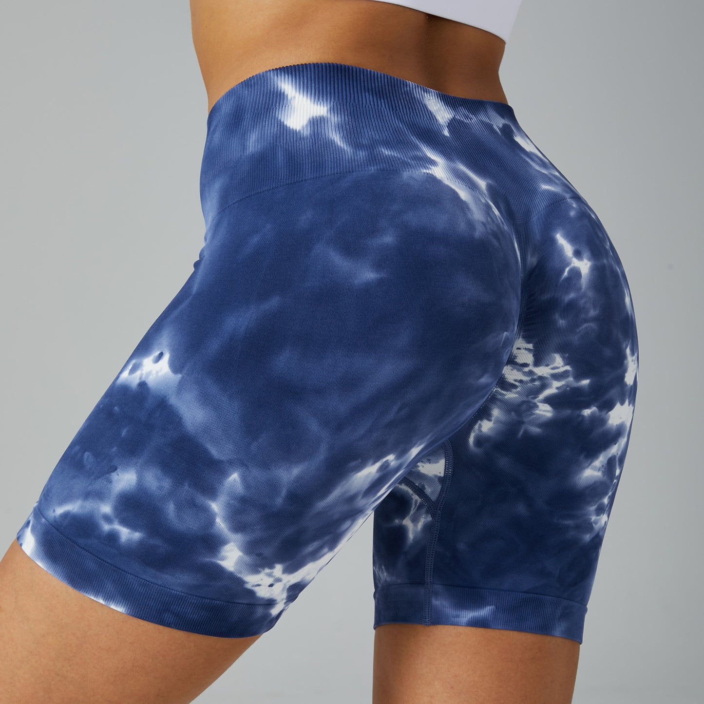 High Waisted Tie Dye Gym Shorts for Women Seamless Breathable Stretchy Yoga Pants with Butt Lifting Design for Every Workout