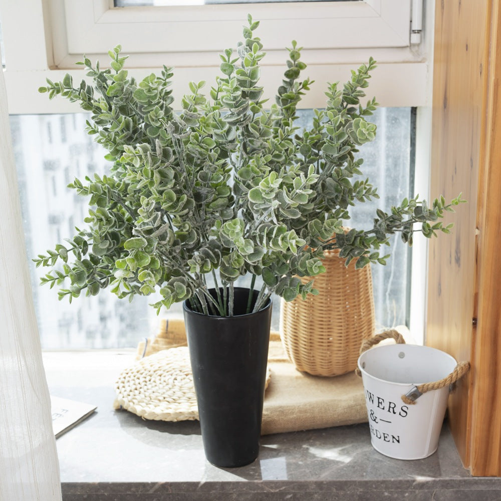 Lifelike Money Plant Eucalyptus Bouquet - Perfect for Wedding Decor, Home Interiors, and Photo Backdrops - GF15769B