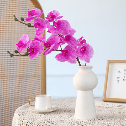 Lifelike Orchid Faux Flower Arrangements -  Quality Home Decor with Multi-Head Design for Weddings and Event Decoration, Perfect for Aisle and Table Centerpieces