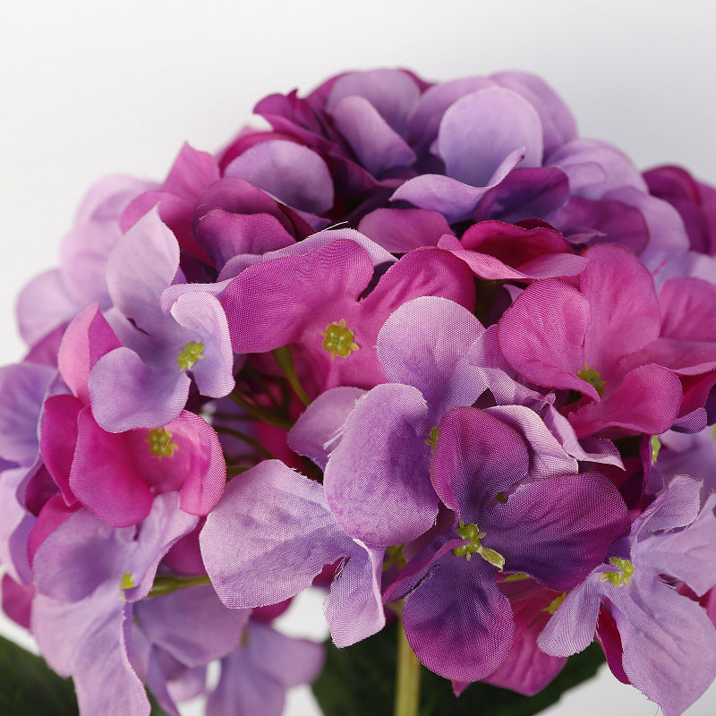 Realistic Single Stem Hydrangea Silk Flower - Elegant Indoor Floor Decoration for Weddings and Events