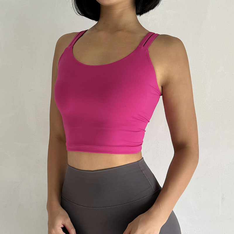 High Performance Women's Sports Bra with Fixed Cup Padding Ideal for Running Yoga and Intense Workouts Racerback Design and Quick Dry Fabric for Comfort