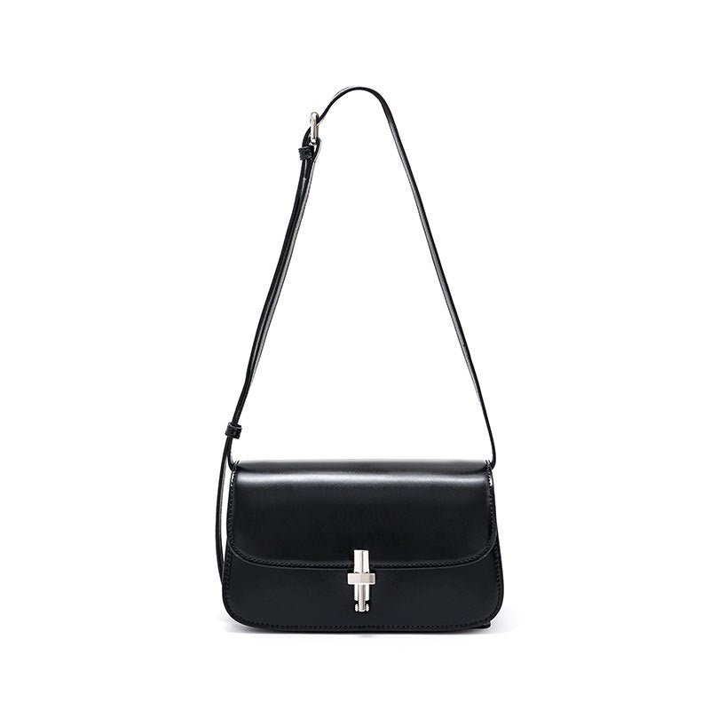 Chic French Inspired Mini Square Crossbody Bag Luxurious Vintage Design High Quality Genuine Leather for Commuting and Everyday Versatility