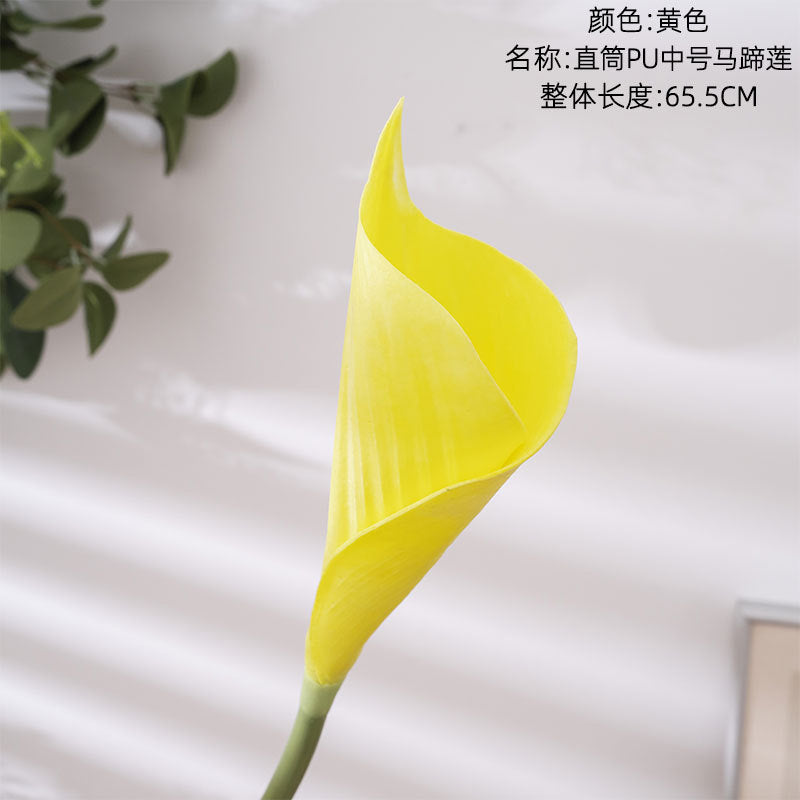 Stunning Green Plant Wedding Decor - Realistic Calla Lily Artificial Flowers for Ins-inspired Aesthetic - Perfect for Home Decor & Event Styling - Model MW01511Y