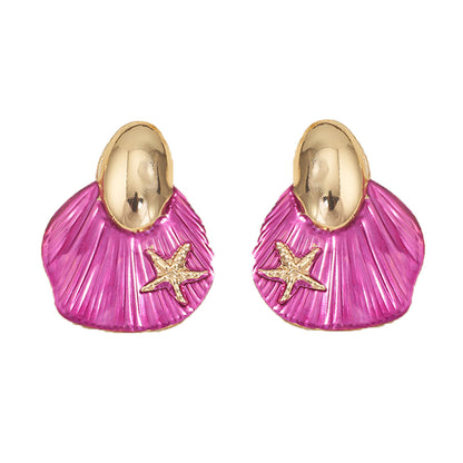 Chic Minimalist Shell Earrings for Women – Sweet Ocean-Inspired Studs Perfect for Any Occasion
