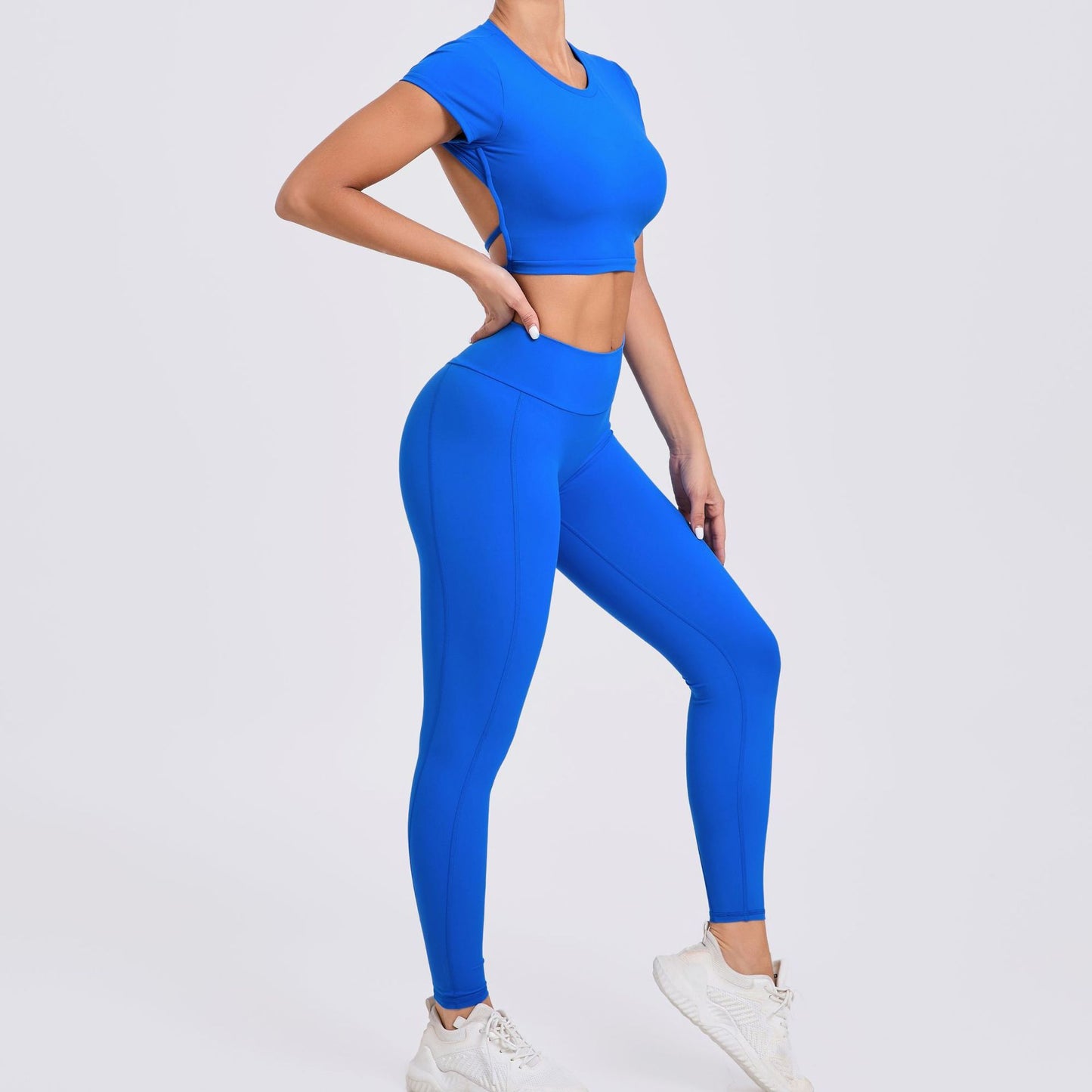 Cross Back Pilates and Yoga Set Women's Ultralight Quick Dry Workout Ensemble for Running and Fitness for All Day Wear