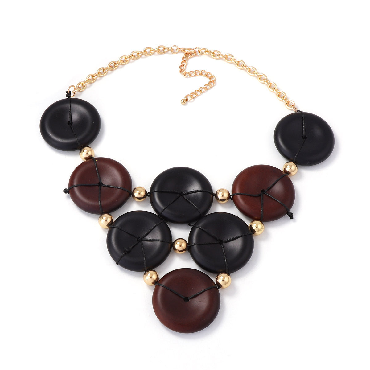 Unique Artisan Handmade Vintage Geometric Round Pendant Necklace - Bohemian Style Jewelry Perfect for Adding a Touch of Individuality