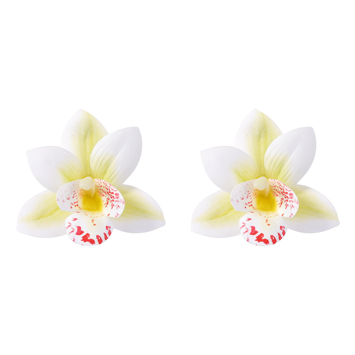 Exaggerated Personality Artificial Fabric Orchid Flower Multi-Layer Earrings for Women - Perfect for Everyday Commuting and Vacation Wear