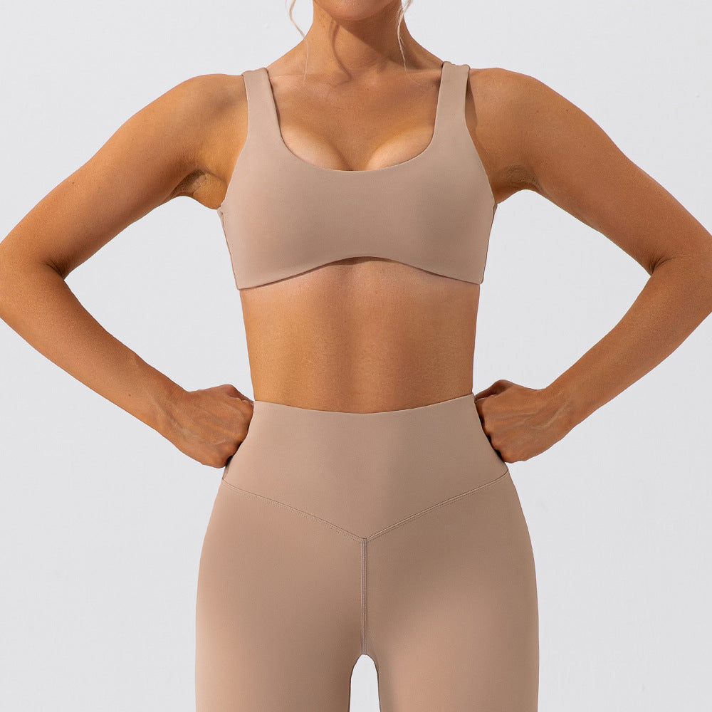 High Waisted Butt Lifting Yoga Set for Women Quick Dry Running and Fitness Apparel with Back Design