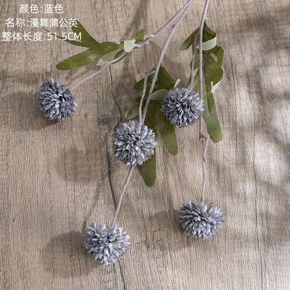 Elegant Fake Green Plant with Dancing Dandelions – Lifelike Faux Flower Wedding Decor for Modern Celebrations - INS Style MW66783