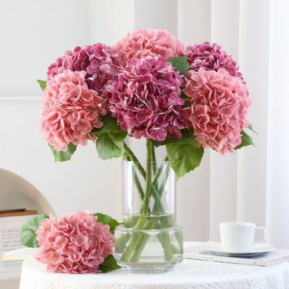 Luxurious Faux Hydrangea Flowers for Home Decor - Soft Touch, Hydrating Feel, Perfect for Living Room, Dining Table Centerpieces, and Photography Props