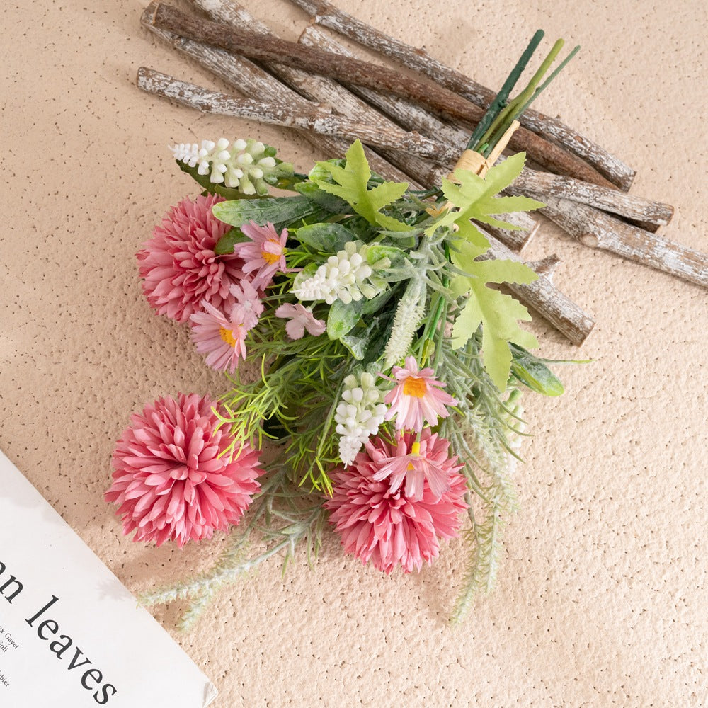 Stunning Dandelion-Inspired Faux Flower Bouquet – Perfect for Home Decor, Weddings, and Wall Art – Rose Design CF01285A