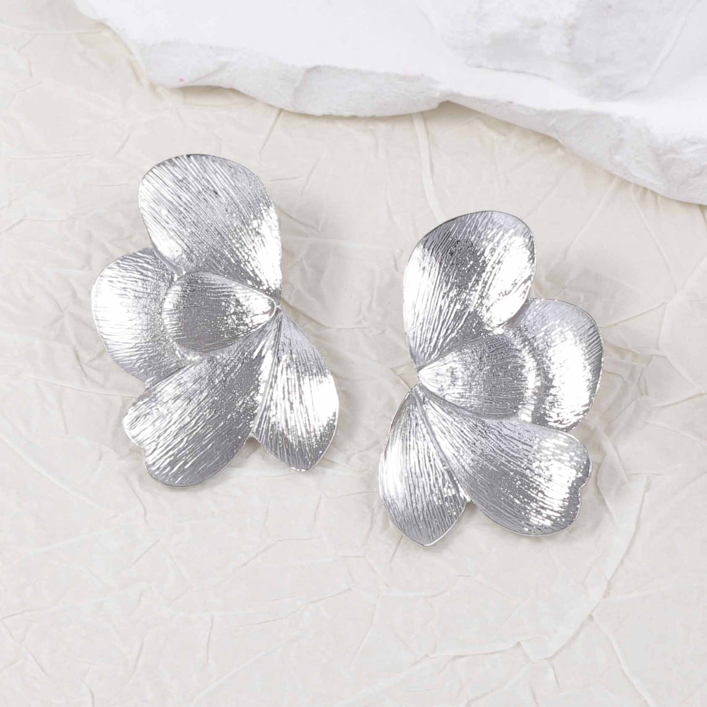 Exaggerated Vintage-Inspired Alloy Luxury Petal Blossom Earrings for Women - Unique, Eye-Catching Design Perfect for Any Occasion