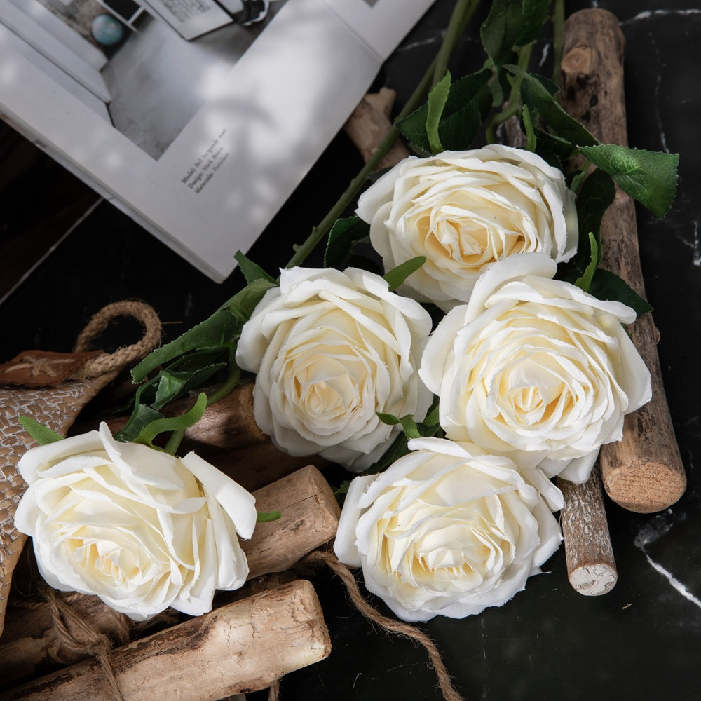 Stunning INS-Style Single Stem Rose - Luxurious Faux Flower for Home Decor and Wedding Celebrations | YC1014