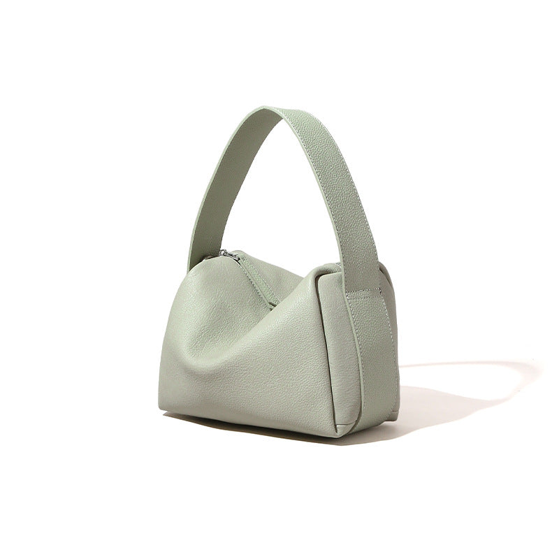 Versatile Genuine Leather Crossbody Bag for Everyday Commute Chic Minimalist Design Elegant Handheld Style Women's Accessory