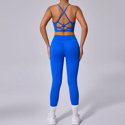 Fall and Winter Shock Absorbing Yoga Suit Set Quick Dry Tight Fitting Two Piece Fitness Outfit for Comfort and Performance