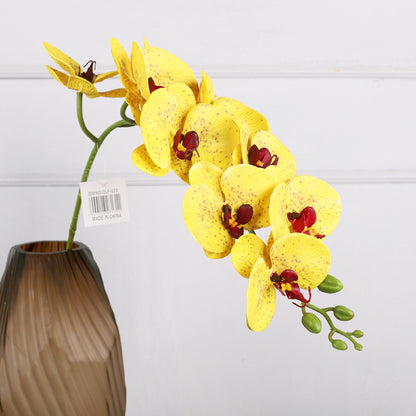 Realistic 3D Silicone Cotton Orchid Stem - Stunning Spotted Faux Flowers for Home, Bedroom, Hotel, and Wedding Decor