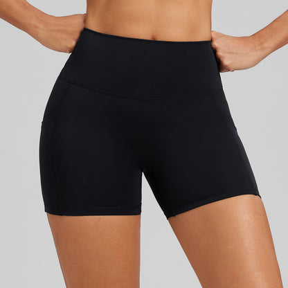 High Waisted Women's Yoga Shorts with Butt Lifting Pockets No Awkward Seam Workout Leggings for Peach Shaped Bottoms Stretchy Athletic Gym Bottoms for Comfort and Style