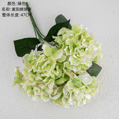 Realistic Hydrangea Faux Flowers for Home Decor - Elegant Wedding Bouquet, Aisle Decorations, and Stunning Floral Wall Arrangements (Model: MW07355)