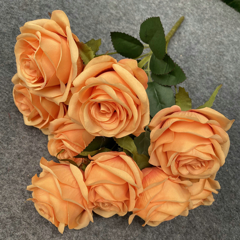 Stunning Realistic Multi-Head Artificial Rose Bouquet for Wedding Decorations, Photography Props, and Event Decor - Perfect for Bridal Arrangements