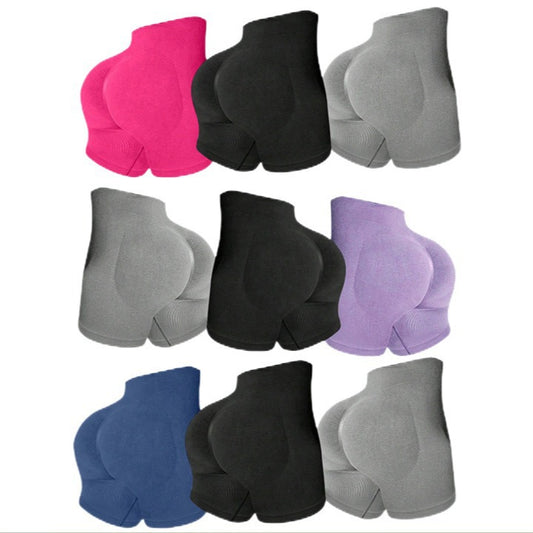 6 Color Seamless High Waisted Butt Lifting Yoga Shorts for Women Quick Dry Fitness and Outdoor Running Shorts