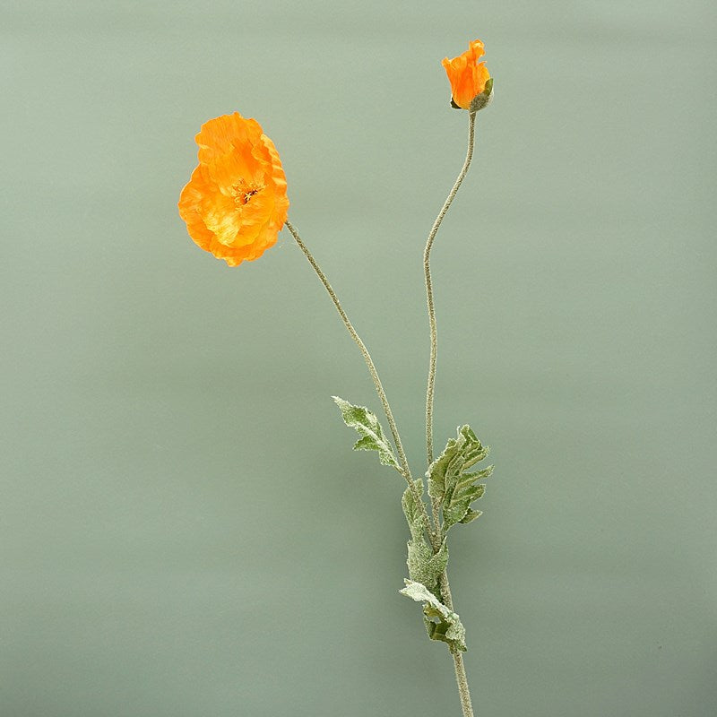 Vibrant Icelandic Poppy Single Stem Artificial Flower – Perfect for Weddings, Home Decor, and Floral Arrangements